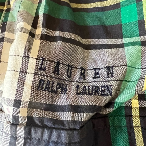 Ralph Lauren Rain Goodie Green Plaid. Size Petite Small - Picture 3 of 9